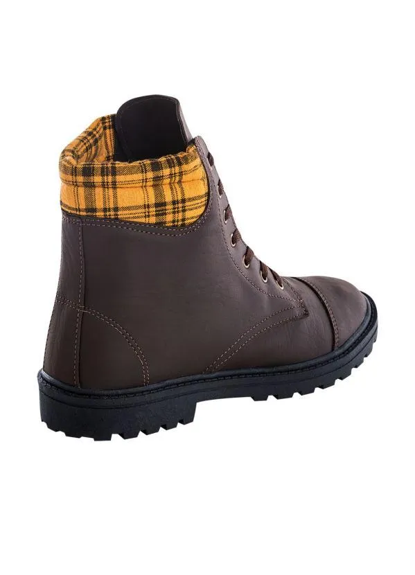 Perfecta - Bota Masculina Café com Cano Médio 2