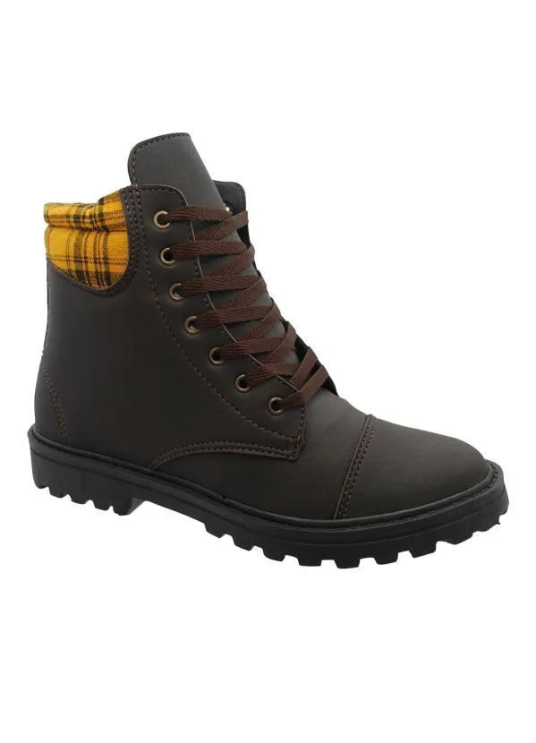 Perfecta - Bota Masculina Café com Cano Médio 3