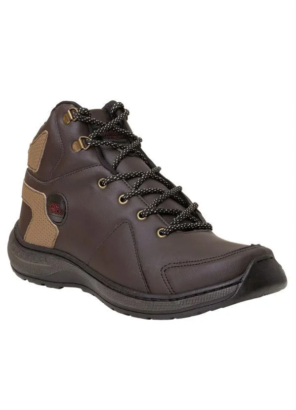 Perfecta - Bota Masculina Café com Solado Antiderrapante