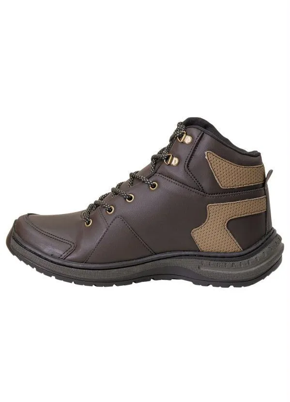 Perfecta - Bota Masculina Café com Solado Antiderrapante 3