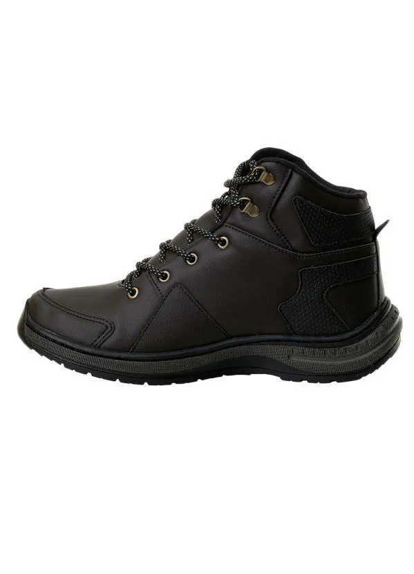 Perfecta - Bota Masculina Café em Sintético 3