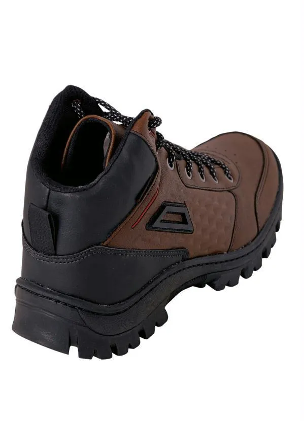 Perfecta - Bota Masculina Castanho em Sintético 2