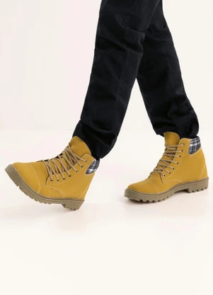 Perfecta - Bota Masculina Mostarda Cano Médio - PERFECTA