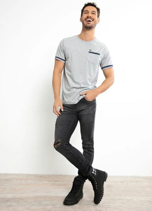 Perfecta - Bota Masculina Preta com Detalhe Xadrez 5