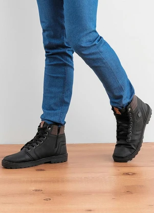 Botas Masculinas Homem De Coturno BOTA COTURNO PEGADA PRETO