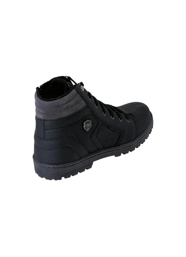 Perfecta - Bota Masculina Preta em Camurça 4