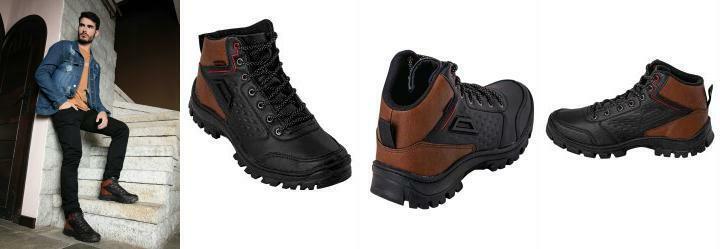 Bota Masculina Preta em Sinttico