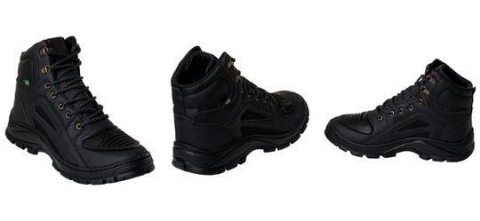 Bota Motoqueiro Preta com Solado Emborrachado