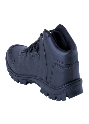 Perfecta - Bota Preta com Sola de Borracha Costurada - PERFECTA