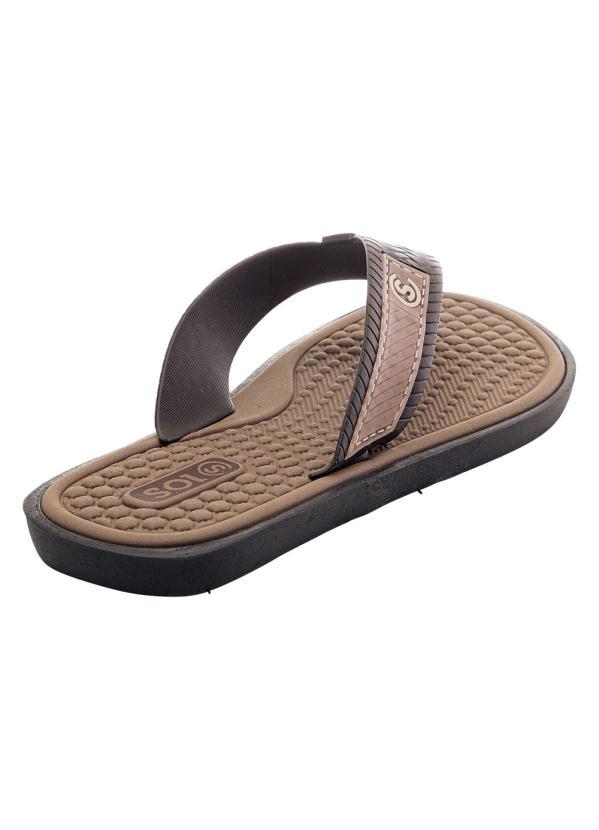 Perfecta - Chinelo Café com Palmilha em Eva 2