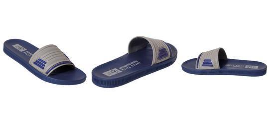 Chinelo Masculino Azul com Cinza Modelo Slide
