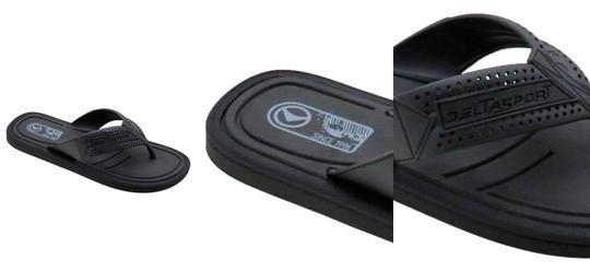 Chinelo Masculino Preto com Cabedal Vazado