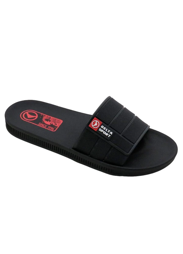 Perfecta - Chinelo Masculino Slide Preto com Sola Flexível