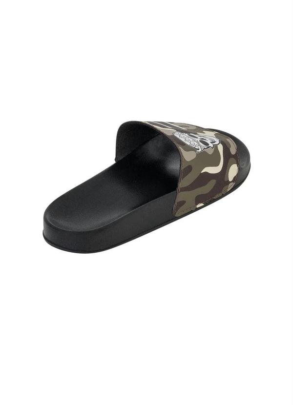 Outlet - Chinelo Slide Marrom com Estampa Camuflada 2