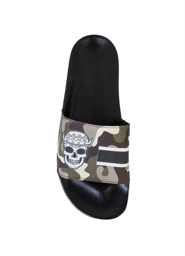 Outlet - Chinelo Slide Marrom com Estampa Camuflada 4