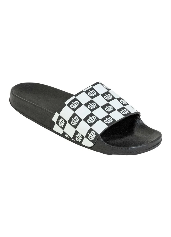 Perfecta - Chinelo Slide Masculino Preto com Estampa