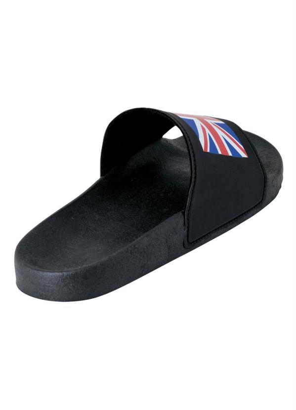 Perfecta - Chinelo Slide Preto Estampado 2