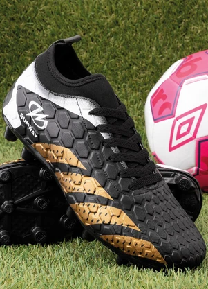 Perfecta - Chuteira Campo Preto em Sisntético - PERFECTA