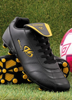 Perfecta - Chuteira Clássica Campo Preto em Sintético - PERFECTA