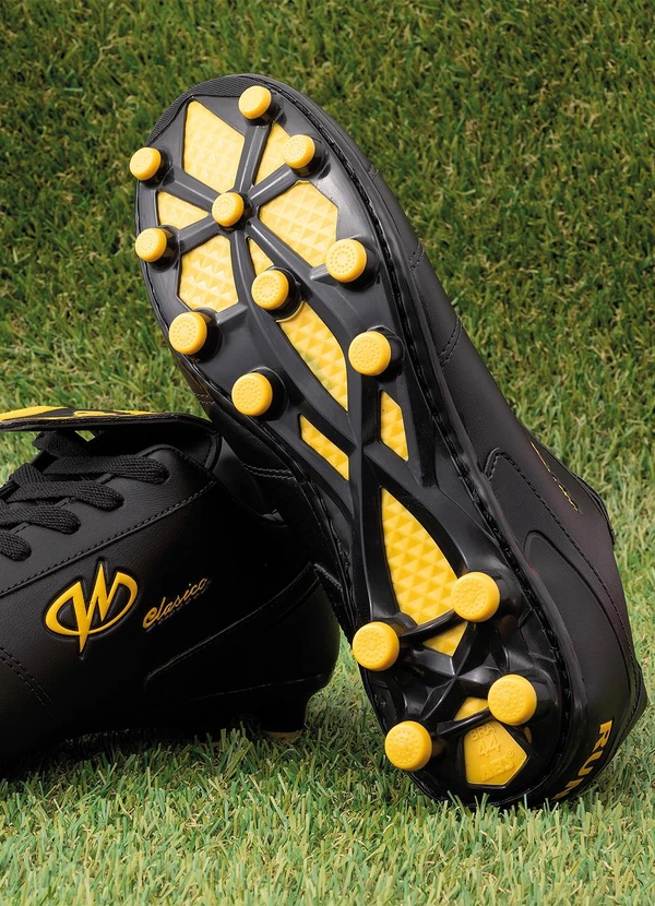 Perfecta - Chuteira Clássica Campo Preto em Sintético 2