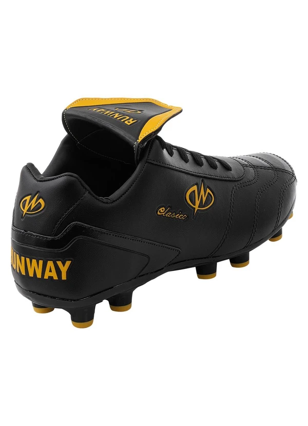 Perfecta - Chuteira Clássica Campo Preto em Sintético 4