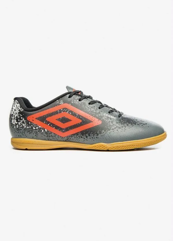 Umbro - Chuteira Futsal Umbro Cosmic Grafite/Coral/Preto 1