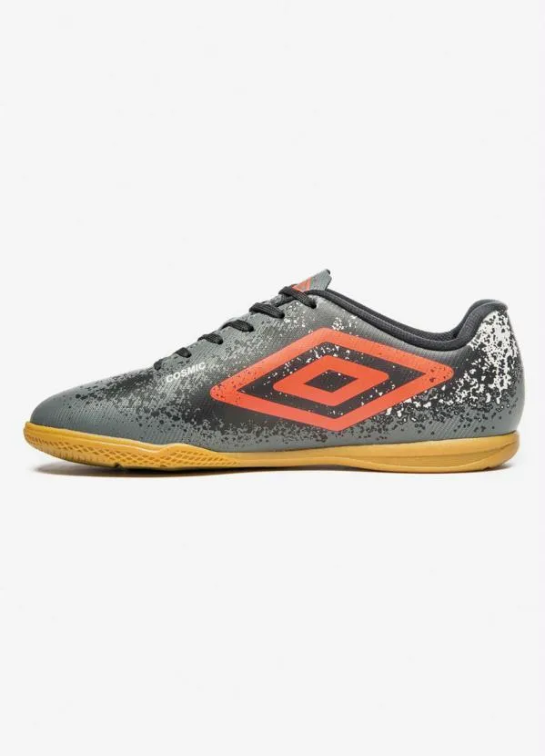 Umbro - Chuteira Futsal Umbro Cosmic Grafite/Coral/Preto 2
