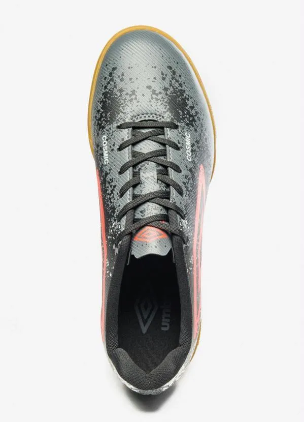 Umbro - Chuteira Futsal Umbro Cosmic Grafite/Coral/Preto 3
