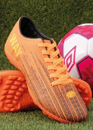 Perfecta - Chuteira Society Laranja em Sintético - PERFECTA