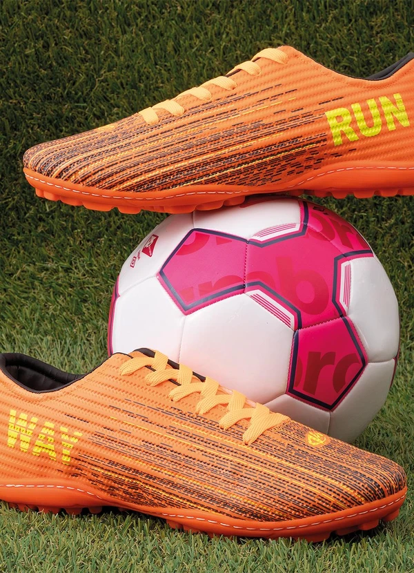 Perfecta - Chuteira Society Laranja em Sintético 2