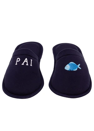 Perfecta - Chinelo Pantufa Pai Marinho em Tecido - PERFECTA