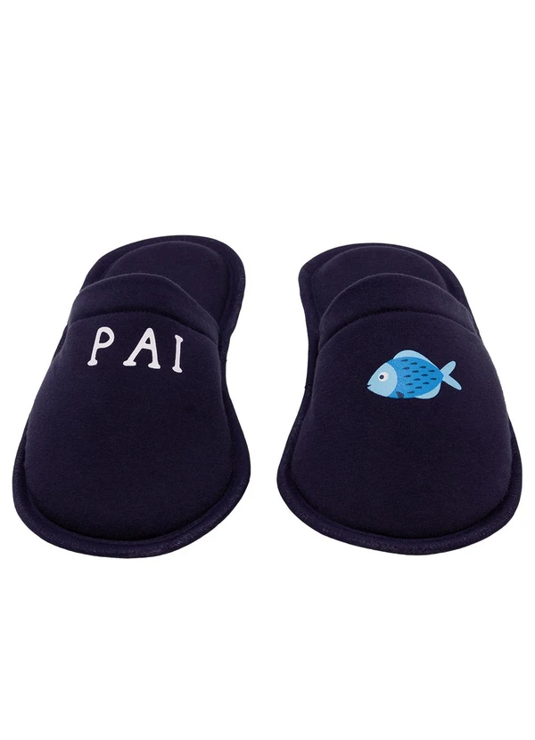 Perfecta - Chinelo Pantufa Pai Marinho em Tecido