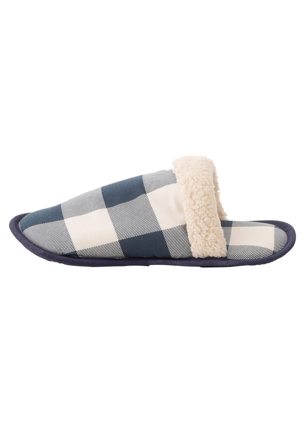 Perfecta - Chinelo Pantufa Xadrez em Tecido Estampado 4