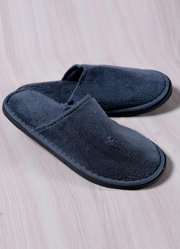 Rovitex - Pantufa Masculina em Plush Bene Casa Azul