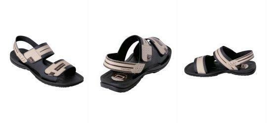 Sandlia Masculina Bege com Velcro Duplo