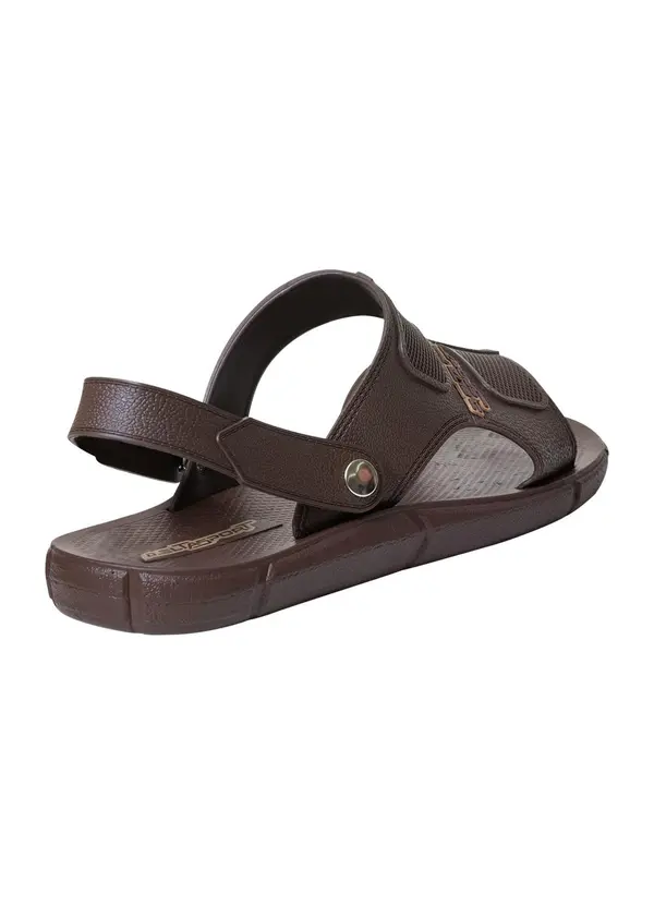 Perfecta - Sandália Masculina Marrom com Tira Removível 2