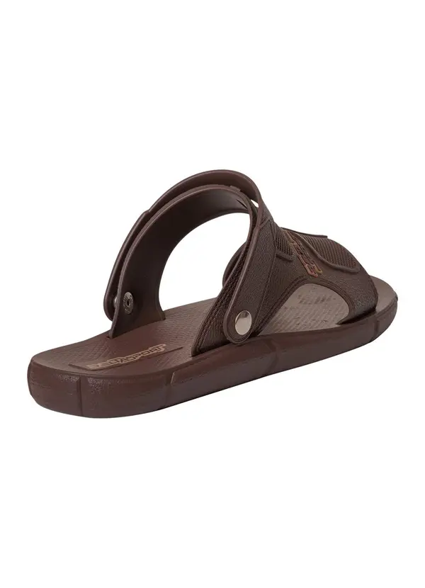Perfecta - Sandália Masculina Marrom com Tira Removível 5