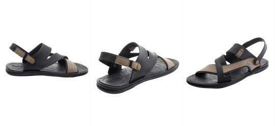 Sandlia Masculina Preta em Sinttico