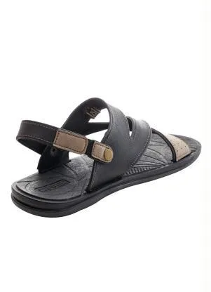 Perfecta - Sandália Masculina Preta em Sintético - PERFECTA