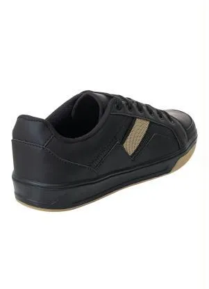 Perfecta - Sapatênis Preto com Faixa Lateral em Tecido - PERFECTA