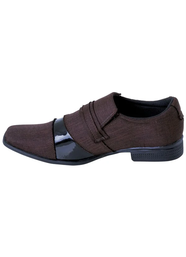 Perfecta - Sapato Café em Tecido com Sintético 3