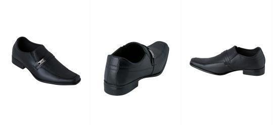 Sapato Preto com Adereo no Cabedal