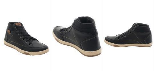 Tnis Botinha Preto em Material Sinttico