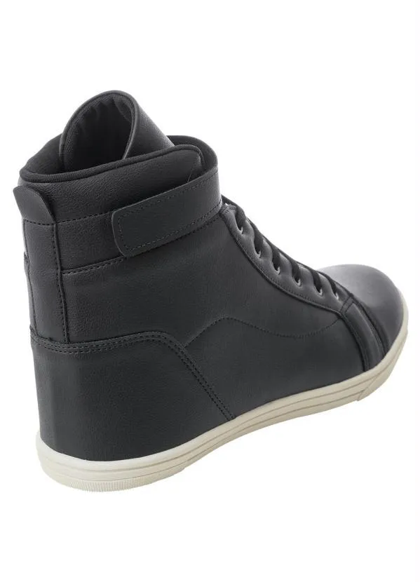 Perfecta - Tênis Cano Médio Preto em Sintético 2