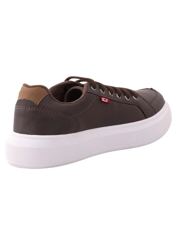 Perfecta - Tênis Casial Café em Sintético 2