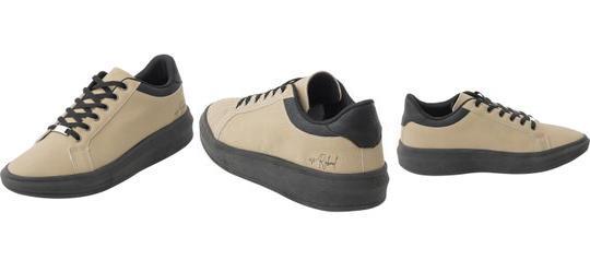 Tnis Casual Bege em Sinttico