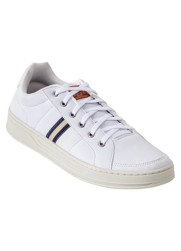 Perfecta - Tênis Casual Branco em Sintético