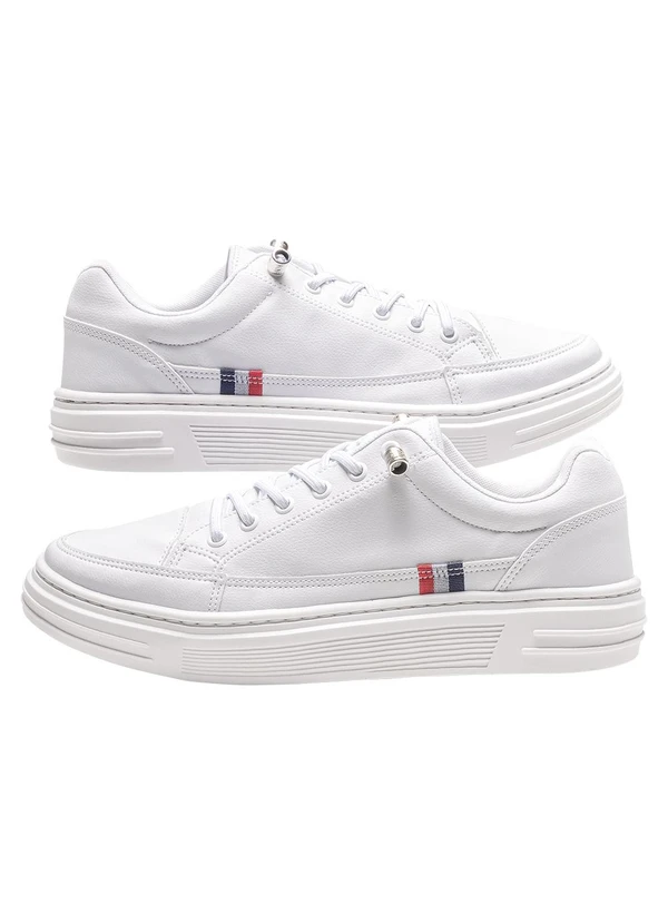 Perfecta - Tênis Casual Branco em Sintético 4