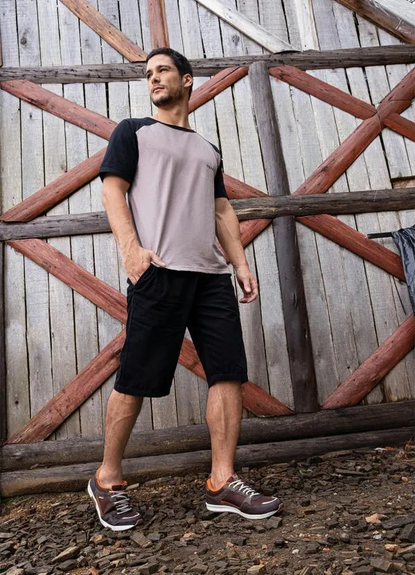 Perfecta - Tênis Casual Café em Sintético e Tecido 5