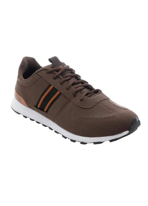 Perfecta - Tênis Casual Café em Sintético